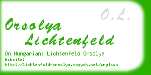 orsolya lichtenfeld business card